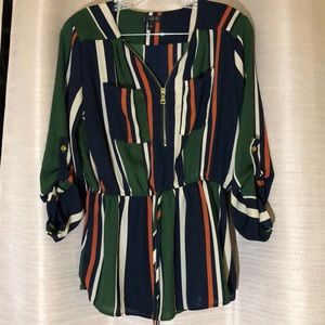 Stripped Dressy Blouse